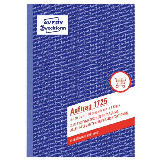 Avery Zweckform Auftragsformular 1725 DIN A5 2x40Blatt, - ZWE1725