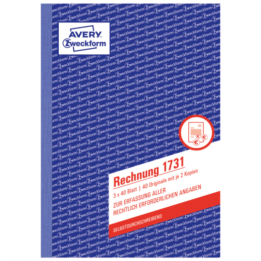 Avery Zweckform Rechnung 1731 DIN A5 3x40Blatt, - ZWE1731