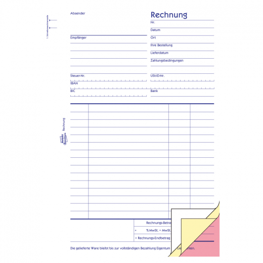 Avery Zweckform Rechnung 1731 DIN A5 3x40Blatt,