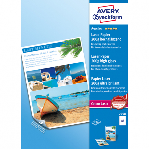 Avery Zweckform Colour Laser Papier Premium 2798 100 Bl./Pack., - 207375