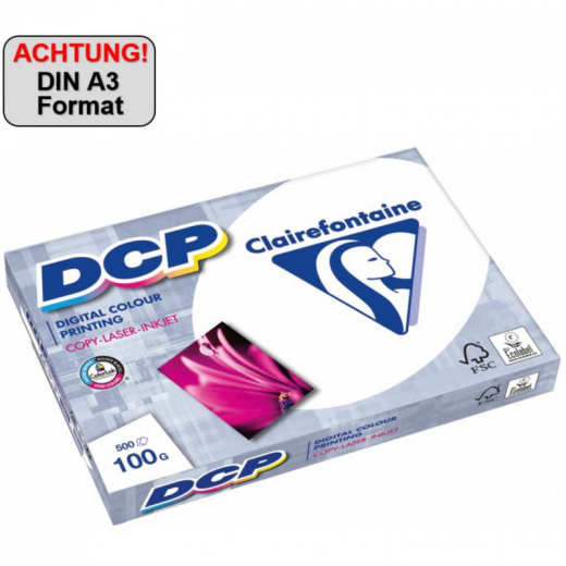 Clairefontaine Farblaserpapier DCP 1822C DIN A3 100g ws 500 Bl./Pack., - CLA1822C