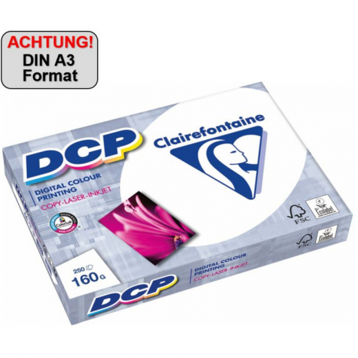 Clairefontaine Farblaserpapier DCP 1843C DIN A3 160g ws 250 Bl./Pack., - CLA1843C