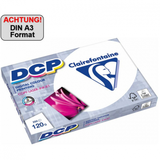 Clairefontaine Farblaserpapier DCP 1845C DIN A3 120g ws 250 Bl./Pack., - CLA1845C