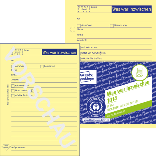 Avery Zweckform Notizblock 1014 DIN A6 Abheftlochung 50Bl. orange, - ZWE1014