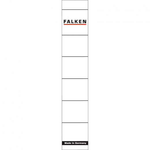 Falken Ordnerrückenschild 80039639 schmal/kurz weiß 10 St./Pack., - 233633