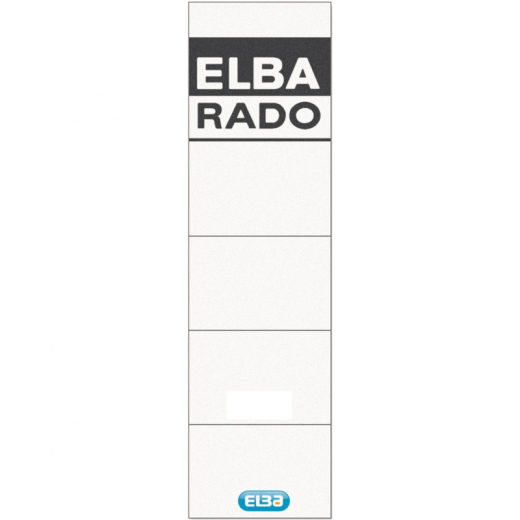 ELBA Einsteckrückenschild 100420960 kurz/breit weiß 10 St./Pack., - ELB04297