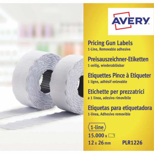 Avery Zweckform Endlosetikett PLR1226 12x26mm 15.000 St./Pack., - 217475