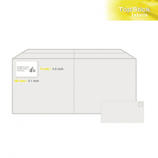 Etikett TopStick 8716 105x74mm weiß 800 St./Pack.,