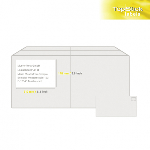 Etikett TopStick 8718 210x148 mm weiß 200 St./Pack.,