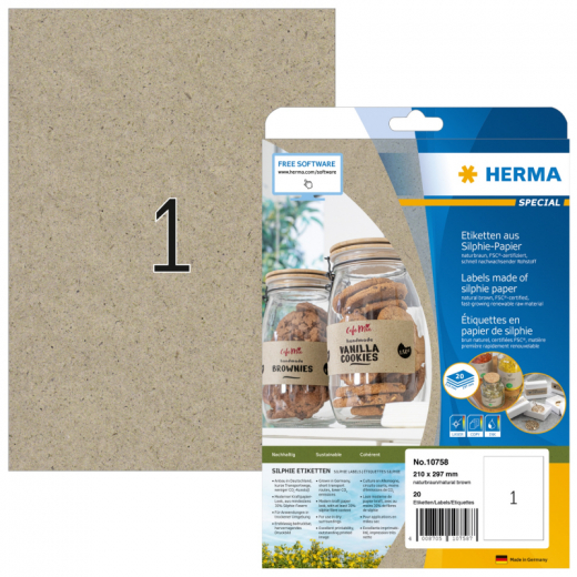 HERMA Etikett Silphie 10758 210x297mm br 20St., - HER10758