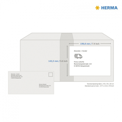 HERMA Etikett 4565 199,6x143,5mm A4 gelb 200 St./Pack.,