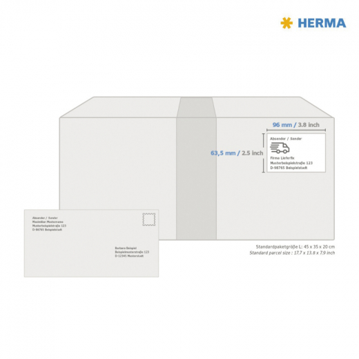 HERMA Etikett Special 4907 96x63,5mm weiß 200 St./Pack.,