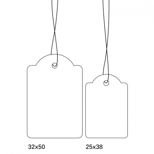 HERMA Hängeetikett 6948 32x50mm weißer Faden weiß 1.000 St./Pack.,