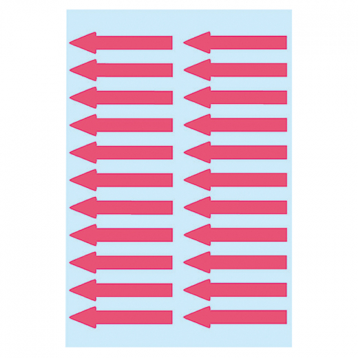 HERMA Hinweisetikett 4143 Pfeil 38x7mm leuchtrot 88 St./Pack., - 221165