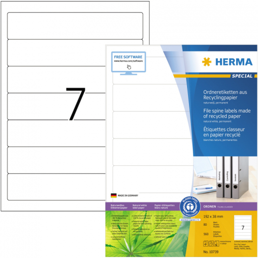 HERMA Etikett 10739 RC 192x38mm nws 560St, - 398152