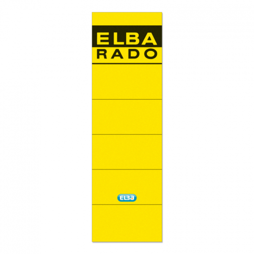 ELBA Ordneretikett 100420949 breit/kurz sk gelb 10 St./Pack., - ELB04617GE