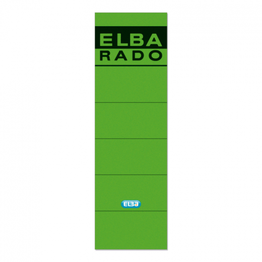 ELBA Ordneretikett 100420948 breit/kurz sk grün 10 St./Pack., - ELB04617GN