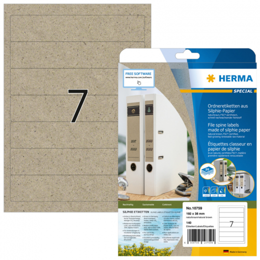 HERMA Etikett Silphie 10759 192x38mm br 140St., - HER10759