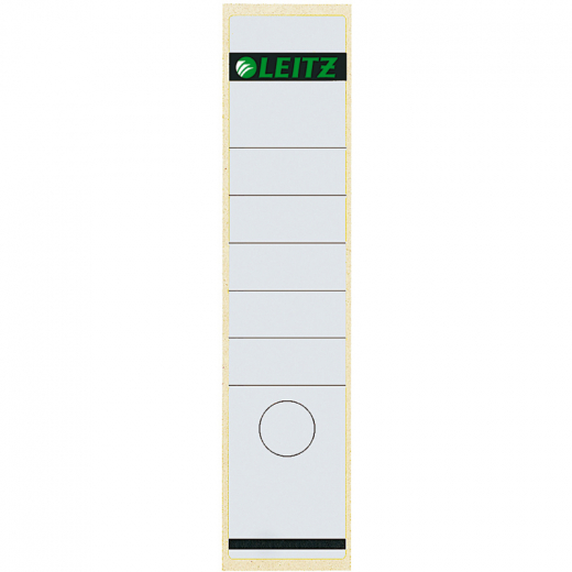 Leitz Ordnerrückenschild 16401001 61,5x285mm weiß 100 St./Pack., - LEI16401WS