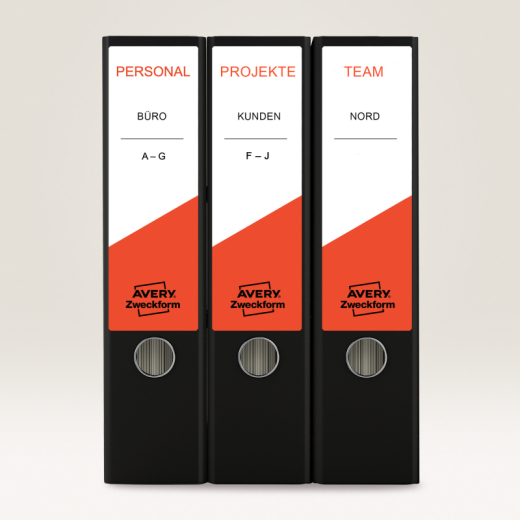 Avery Zweckform Ordneretikett L4761-25 61x192mm ws 120 St./Pack., - ZWEL476125