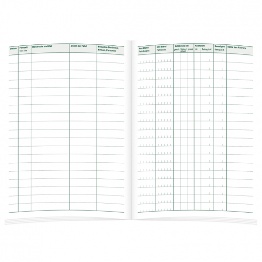 RNK Fahrtenbuch 3120 für PKW DIN A5 32Blatt, - RNK3120