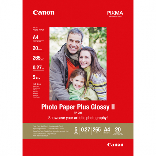 Canon Fotopapier Plus Glossy II 2311B019 DIN A4 weiß 20 Bl./Pack.,