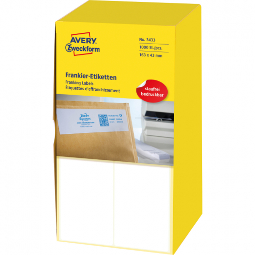 Avery Zweckform Frankieretikett 03433 163x43mm 1.000 St./Pack.,