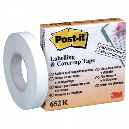 Post-it Abdeckband 652R 8mmx17,7mm weiß, - MMM652R