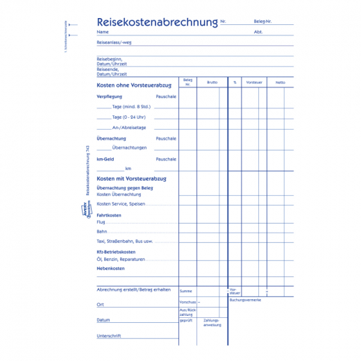 Avery Zweckform Reisekostenabrechnung 743 DIN A5, - 77302X