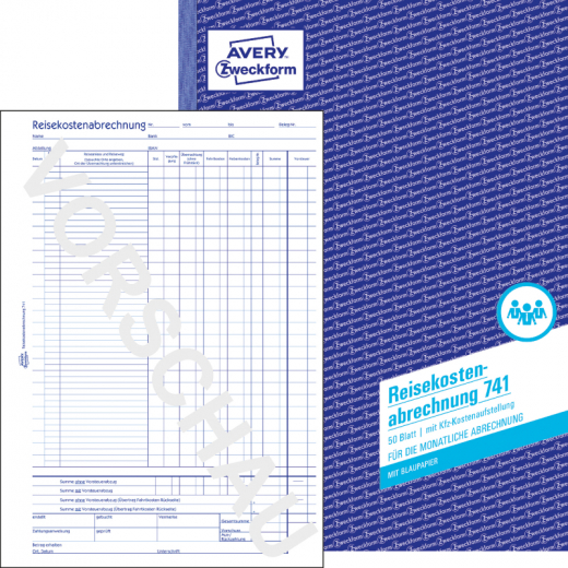 Avery Zweckform Reisekostenabrechnung 741 DIN A4,