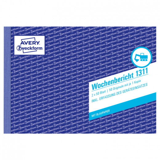 Avery Zweckform Wochenbericht 1311 DIN A5 quer 2x50Blatt,