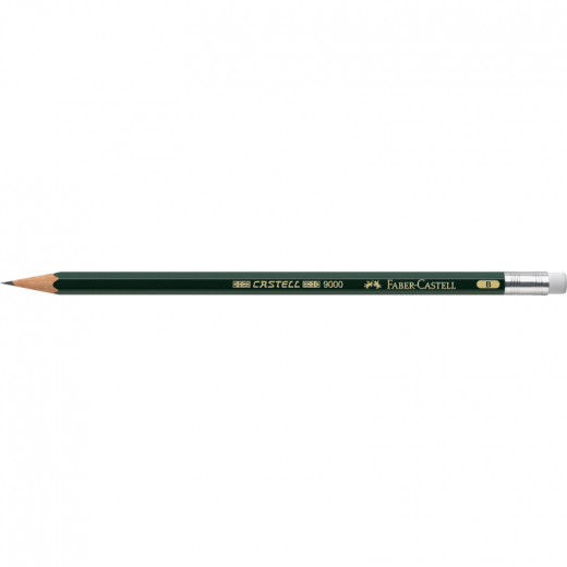 Faber-Castell Bleistift CASTELL 9000 119201 B dunkelgrün,