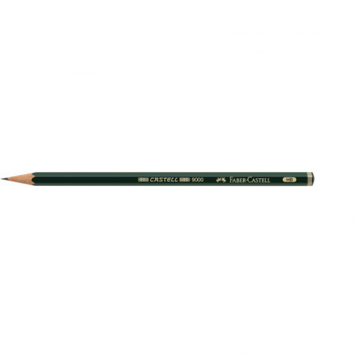 Faber-Castell Bleistift CASTELL 9000 119000 HB dunkelgrün, - AWF119000