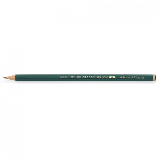 Faber-Castell Bleistift CASTELL 9000 119001 B dunkelgrün, - AWF119001