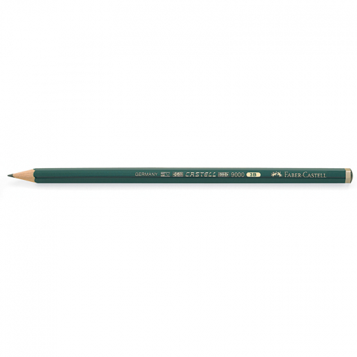 Faber-Castell Bleistift CASTELL 9000 119003 3B dunkelgrün, - AWF119003