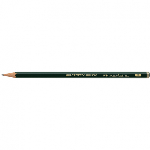 Faber-Castell Bleistift CASTELL 9000 119006 6B dunkelgrün, - AWF119006