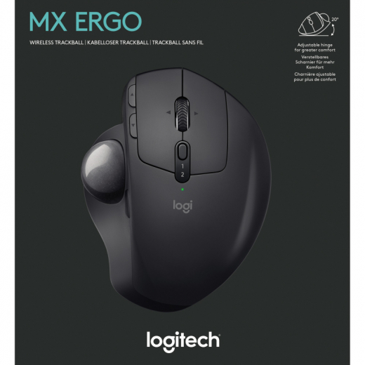 Logitech Maus Trackball MX Ergo 910-005179 Funk schwarz, - 549520023