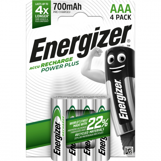 Energizer Akku Recharge PowerPlus E300626600 AAA/HR3 4 St./Pack., - 216051