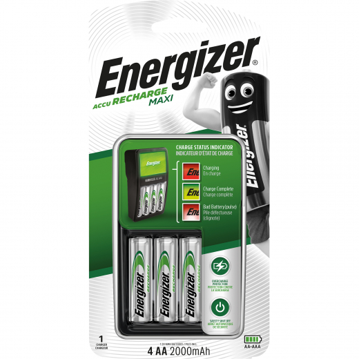 Energizer Akkuladegerät Maxi Charger E300321200 für AA/AAA, - 216064