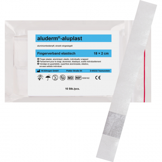 aluderm Fingerverband aluplast 1009192 18x2cm 10 St./Pack., - 217407