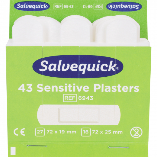 Salvequick Pflaster sensible 6943 Allergiker 43 St./Pack., - 218086