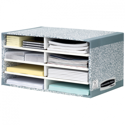 Bankers Box Sortierstation System 08750EU 49x26x31cm grau/weiß,