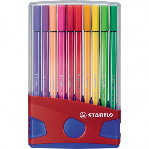 STABILO Fasermaler pen ColorParade 6820-04 M 1mm sort. 20 St./Pack., - 223859