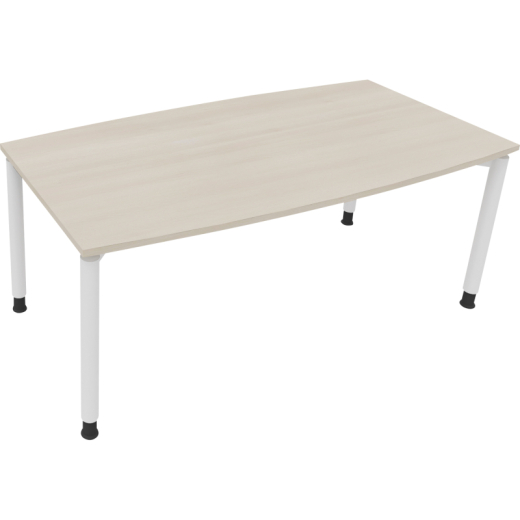 Bespr.ti. Tonneau Vierfuß Rund B1800xT800/900xH680-820 ws/Akazie,