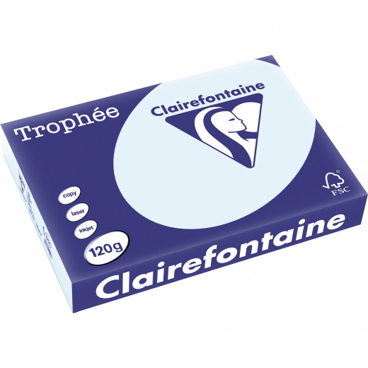 Clairefontaine Kopierpapier 1214C A4 120g hellbl 250Bl, - 224519