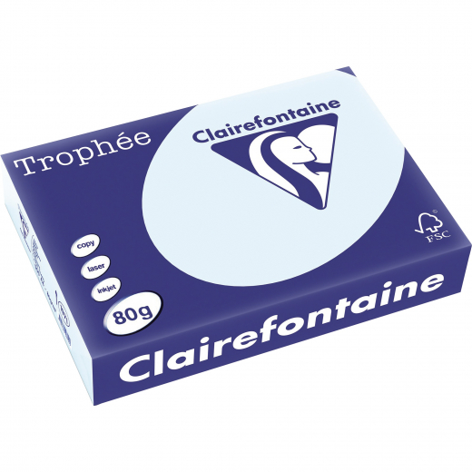 Clairefontaine Kopierpapier 2633C A4 160g hellbl 250Bl, - 224632