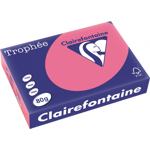 Clairefontaine Kopierpapier 1771C A4 80g eosin 500Bl., - 225042