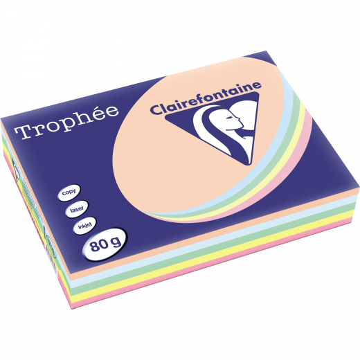 Clairefontaine Kopierpapier 1703C A4 80g pastell sort. 500Bl., - 225743