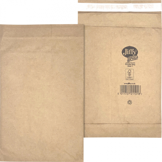 Jiffy Papierpolstertasche Nr. 1 30001311 br 100 St./Pa,