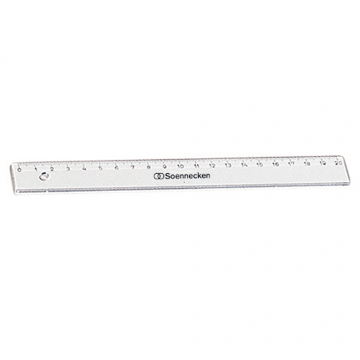 Soennecken Lineal 1820 20cm Kunststoff transparent, - 232048200